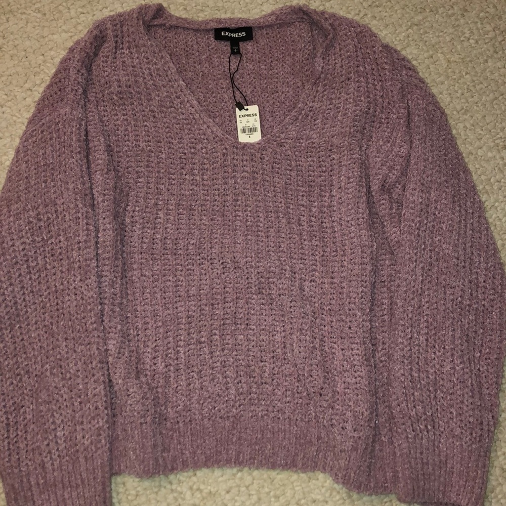 Light purple fuzzy Express sweater